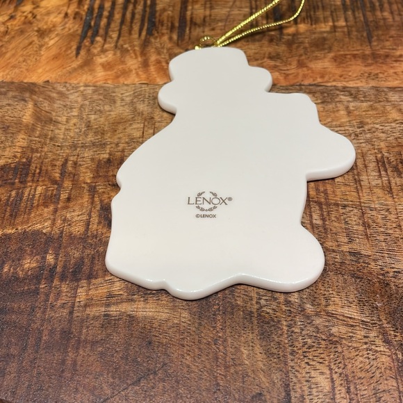 Lenox Porcelain Snowman Ornament With 24k Gold Accents New In Box - Picture 3 of 9